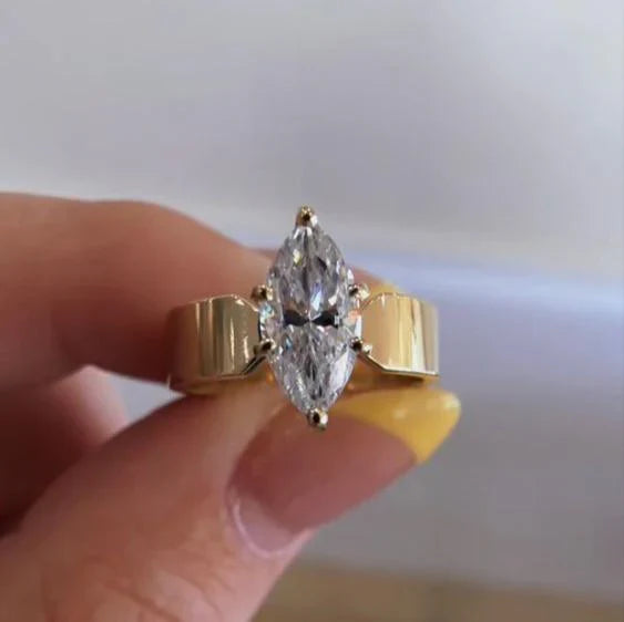 Vintage Crystaline Goldener Ring