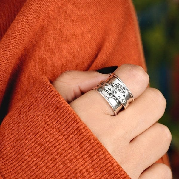 Baum des Lebens Spinner Meditation Ring