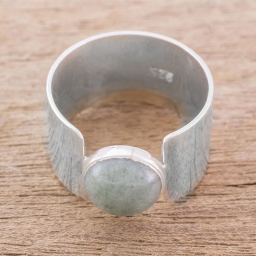 Vintage Ring mit eingelegten Steinen aus Sterling Silber