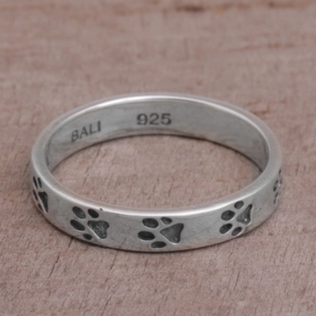 Vintage Hund Pfoten Ring