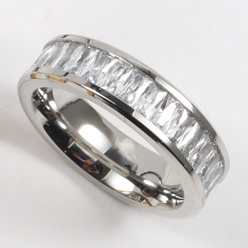 Vintage Versilberter Zirkonia Ring