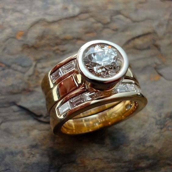 Vintage-Ring aus laminiertem Glas